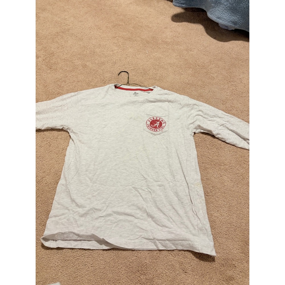 Knights Apparel Alabama Crimson Tide Roll Tide Long Sleeve Pocket Tee Gray L